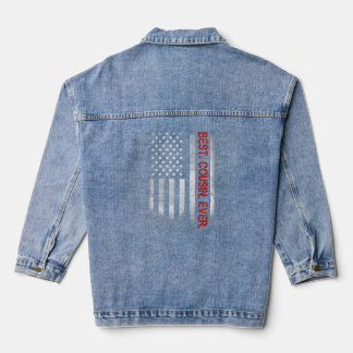 Bester Cousin je Vintage amerikanische Flagge für  Jeansjacke