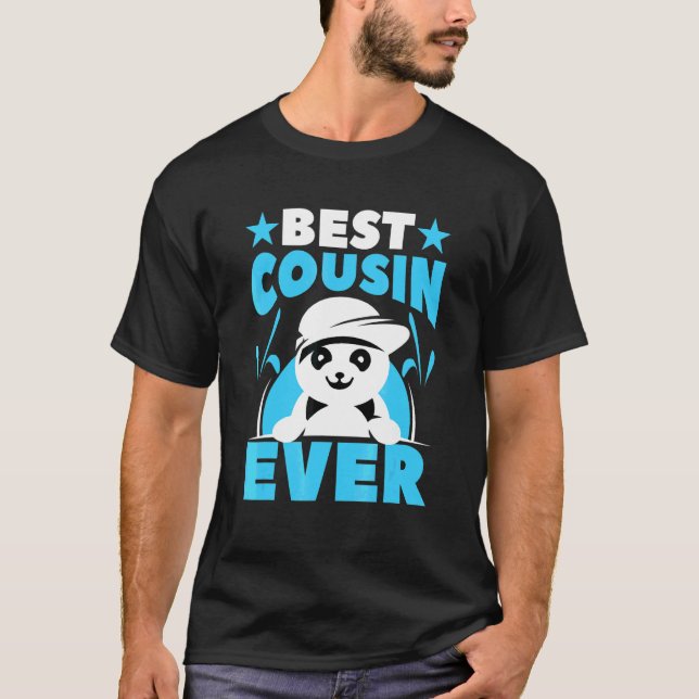 Bester Cousin überhaupt Panda T-Shirt (Vorderseite)
