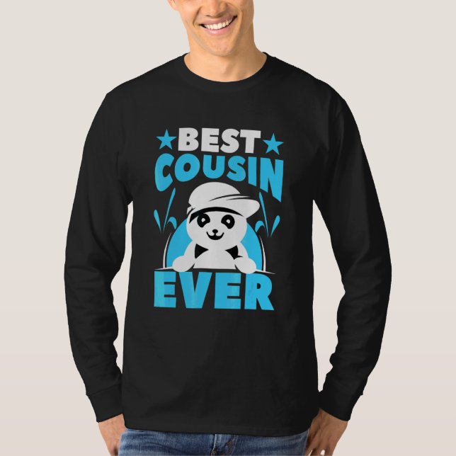 Bester Cousin überhaupt Panda T-Shirt (Vorderseite)