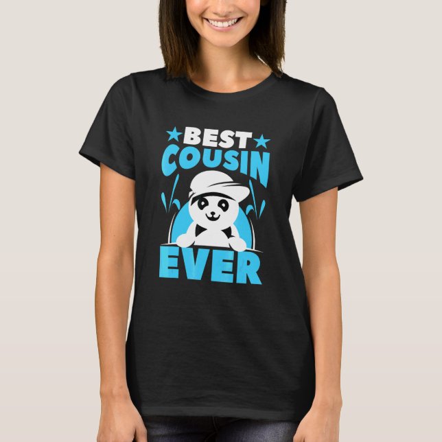 Bester Cousin überhaupt Panda T-Shirt (Vorderseite)