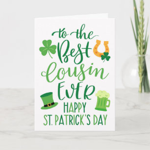 Bester Cousin überhaupt zum St. Patrick's Day Karte