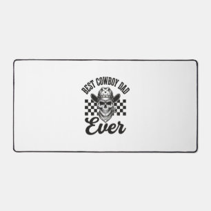 Bester Cowboy-Vater-Totenkopf-Western-Shirt-Design Schreibtischunterlage