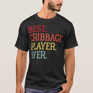 Bester Cribage-Spieler je Vintage lustige Kribage T-Shirt