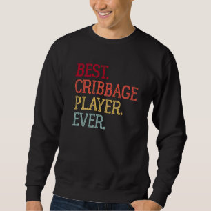 Bester Cribbage-Player je Vintage Cribbage-Karte Sweatshirt