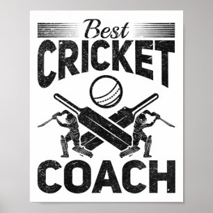 Bester Cricket-Trainer - Cricket spielender Cricke Poster