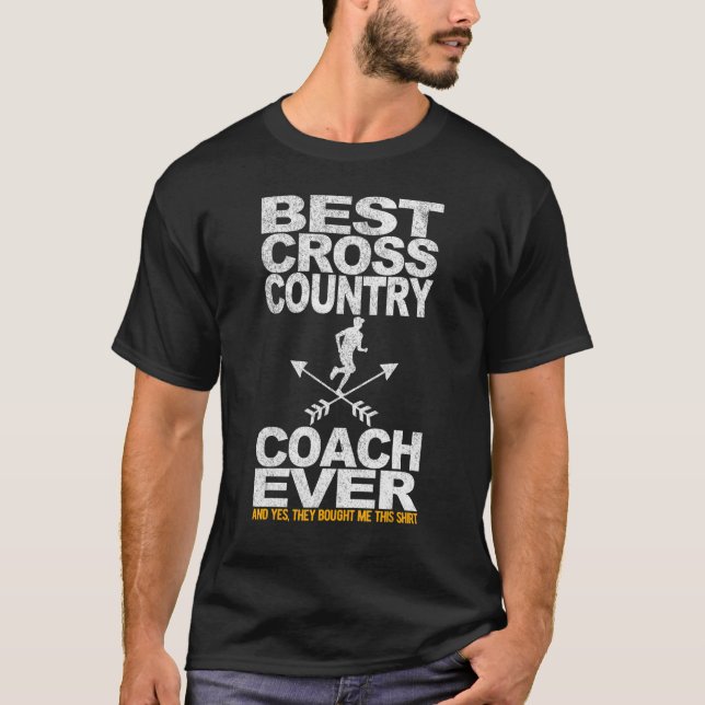 Bester Cross Country Coach je Runner T-Shirt (Vorderseite)
