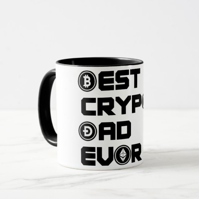 Bester Crypto-Vater Tasse (Vorderseite Links)