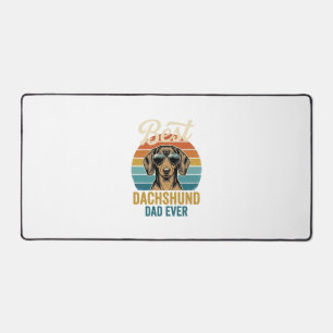 Bester Dachshund-Vater Aller Zeiten Vintage-Hund-S Schreibtischunterlage