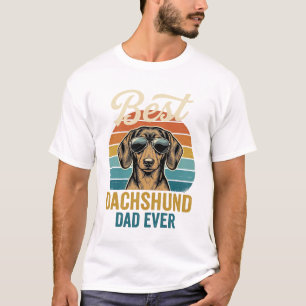 Bester Dachshund-Vater Aller Zeiten Vintage-Hund-S T-Shirt