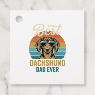 Bester Dachshund-Vater aller Zeiten Vintage-Hunde- Geschenkanhänger