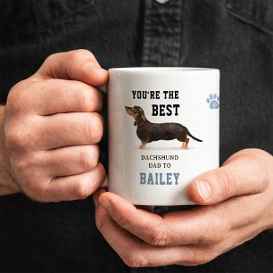 Bester Dachshund-Vater Foto und süße Illustratio Kaffeetasse
