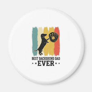 Bester Dachshund-Vater überhaupt Vintage-Baseball- Magnet