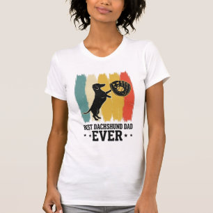 Bester Dachshund-Vater überhaupt Vintage-Baseball- T-Shirt
