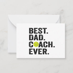 Bester Dad Coach Aller Zeiten Vatertag Tennis Spor Mitteilungskarte