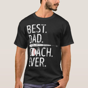 Bester Dad Coach Ever Baseball Patriotisch Für Vat T-Shirt