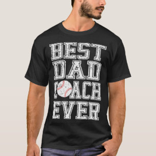 Bester Dad Coach Ever Baseball Vatertag T-Shirt