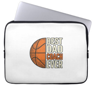 Bester Dad Coach Ever Basketball Vintage Vektor De Laptopschutzhülle