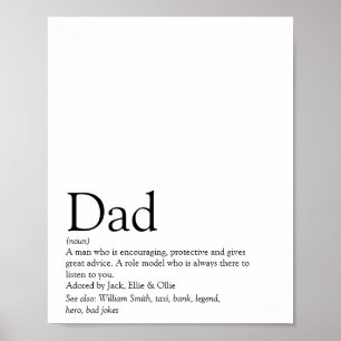 Bester Dad, Daddy, Vater aller Zeiten Definition Poster