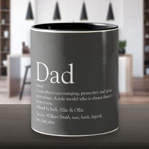 Bester Dad, Daddy, Vater Definition Aller Zeiten Zweifarbige Tasse