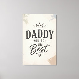 Bester Daddy Ever Minimalist Vater Design Leinwanddruck