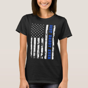 Bester Daddy Ever US Vintage-Flagge Patriotische E T-Shirt
