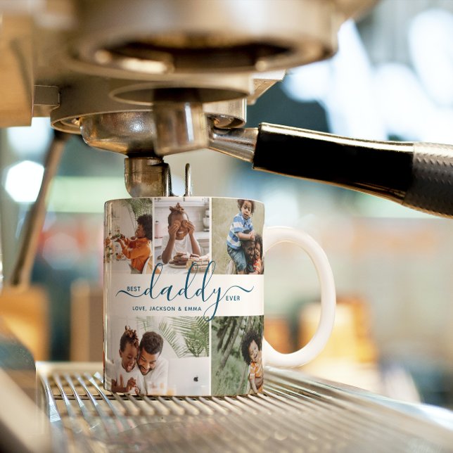 Bester Daddy je benutzerdefinierter Text Foto Coll Kaffeetasse (Von Creator hochgeladen)
