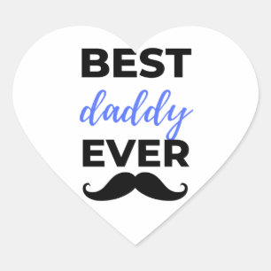 Bester Daddy je Black Herz-Aufkleber