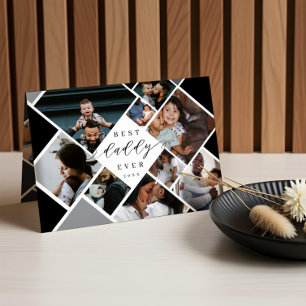 Bester Daddy je Moderne FotoCollage Personalisiert Karte