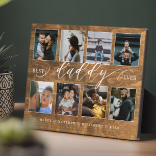 Bester Daddy je rustikale Holzkörnerkollektion Fotoplatte