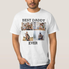 Bester Daddy je Vater Daddy Foto Collage Bild T-Shirt