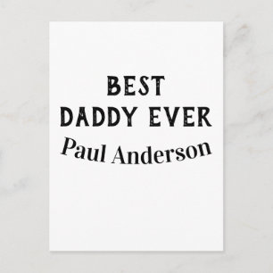 Bester Daddy jemals Name fettgedruckter Buchstabe Postkarte