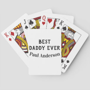 Bester Daddy jemals Name fettgedruckter Buchstabe Spielkarten