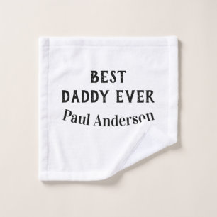 Bester Daddy jemals Name fettgedruckter Buchstabe Waschlappen