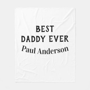Bester Daddy jemals Name fettgedruckter Vatertagst Fleecedecke