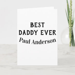 Bester Daddy jemals Name fettgedruckter Vatertagst Karte