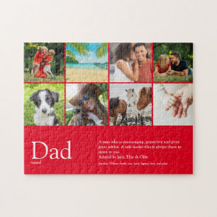 Bester Daddy Papa Vater Definition 6 Foto Spaß Rot Puzzle