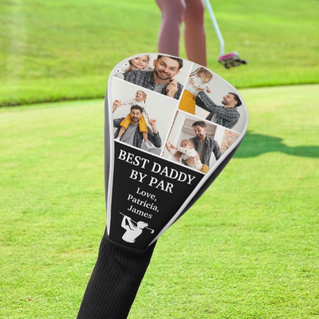 Bester Daddy von Par mit benutzerdefinierten Fotos Golf Headcover (Von Creator hochgeladen)