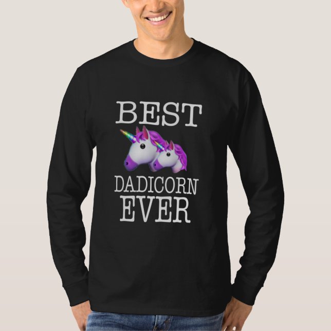 Bester Dadicorn je Einhorn T-Shirt (Vorderseite)