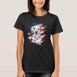 Bester Dalmatiner Hund Vater Niedlich US-Flagge Ha T-Shirt