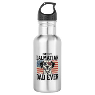 Bester Dalmatiner-Vater Aller Patrioten Hund-Shirt Edelstahlflasche