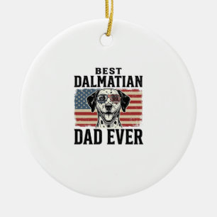 Bester Dalmatiner-Vater Aller Patrioten Hund-Shirt Keramik Ornament
