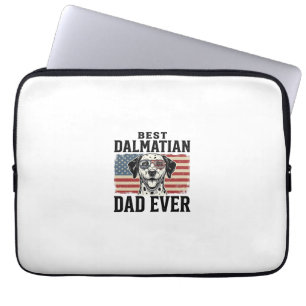 Bester Dalmatiner-Vater Aller Patrioten Hund-Shirt Laptopschutzhülle