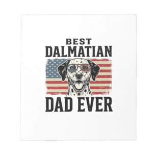 Bester Dalmatiner-Vater Aller Patrioten Hund-Shirt Notizblock