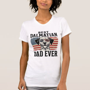 Bester Dalmatiner-Vater Aller Patrioten Hund-Shirt T-Shirt