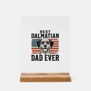 Bester Dalmatiner-Vater Aller Patrioter Hund-Shirt Acrylschild