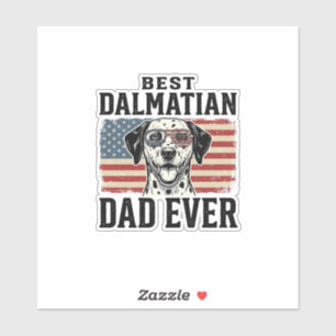 Bester Dalmatiner-Vater Aller Patrioter Hund-Shirt Aufkleber