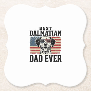 Bester Dalmatiner-Vater Aller Patrioter Hund-Shirt Untersetzer