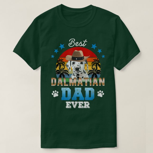 Bester Dalmatiner Vater je Bester Vater Hund Lover T-Shirt (Design vorne)