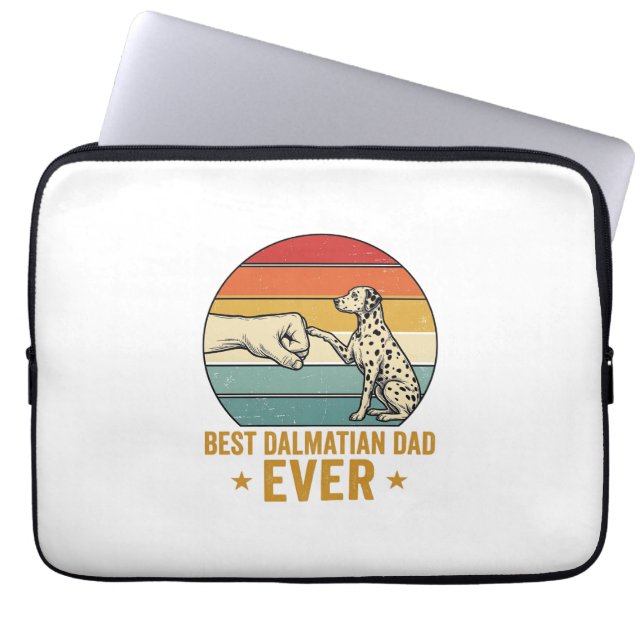 Bester Dalmatiner-Vater überhaupt Vintage-Faust-Sh Laptopschutzhülle (Vorderseite)