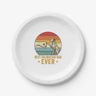 Bester Dalmatiner-Vater überhaupt Vintage-Faust-Sh Pappteller